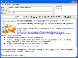 Funções de edição e envio de correio eletrônico em formato HTML usando o The Clever Internet Suite