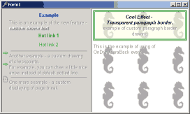 Desenho personalizado de par&aacute;grafo de fundo e de texto