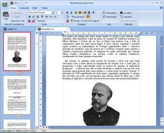 Demonstração ActionTest com ScaleRichView, TRibbon, e interface multidocumento com guias