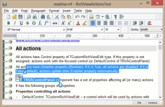 Opções de seleção por toque